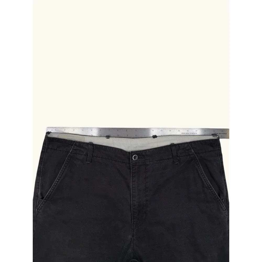 Levis Mens Chino Pants Faded Black Straight Leg Casual Trousers W37 L31